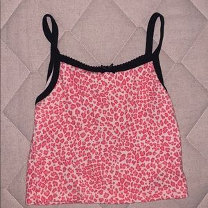 Brandy Melville Pink Belle Cheetah Tank